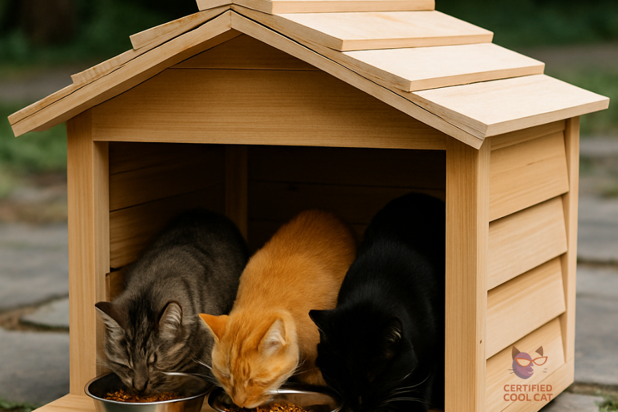 Outdoor Cat Feeding Stations